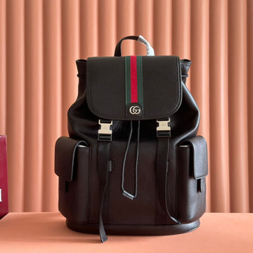 GUCCI 26S OPHIDIA LARGE BACKPACK 46 IN BLACK CALFSKIN by Luxe Carry