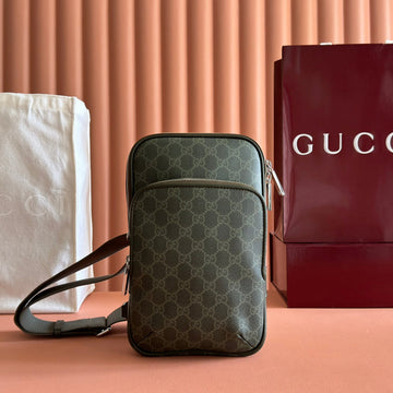 GUCCI 25S SHOULDER CROSSBODY BAG 18 CM IN MOSS GREEN CALFSKIN Luxe Carry Bags