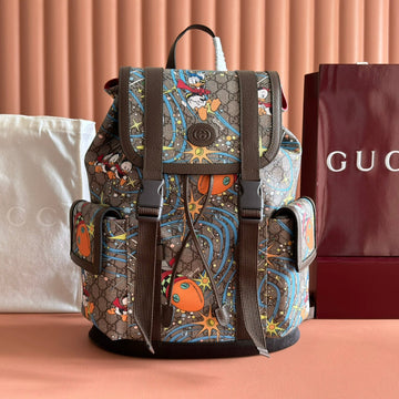 GUCCI 25S BACKPACK 44 CM IN MULTICOLOR CALFSKIN Luxe Carry