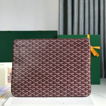 SÉNAT MGM POUCH 40 IN BURGUNDY RED GOYARDINE CANVAS Luxe Carry