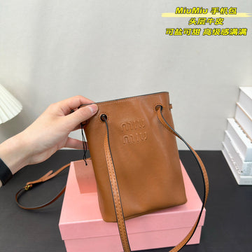 PHONE BAG 15 IN CINNAMON BROWN CALFSKIN Luxe Carry Bags