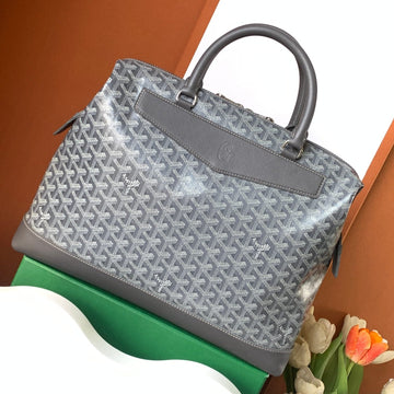 CISALPIN DOCUMENT CASE 39 IN GRAY GOYARDINE CANVAS AND CALFSKIN Luxe Carry Bags