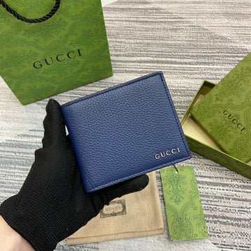 BIFOLD WALLET 11 IN CLASSIC BLUE CALFSKIN Luxe Carry
