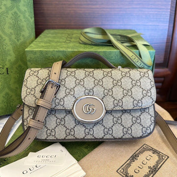 GG MINI 21 CLASSIC SHOULDER BAG IN BEIGE CANVAS Luxe Carry