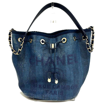 Top Quality Chanel Raffia Leather Drawstring Shoulder Bag A57536