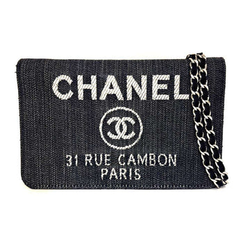 Top Quality Chanel Canvas Chain Wallet Deauville Flap Long Wallet