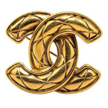Top Quality Chanel Matelasse Coco Mark Brooch Gold Plated