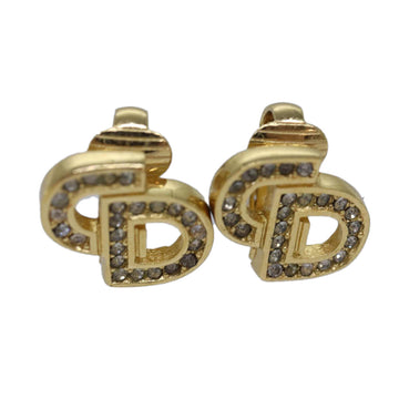 CHRISTIAN Top quality Dior Earring metal Gold Auth kk263