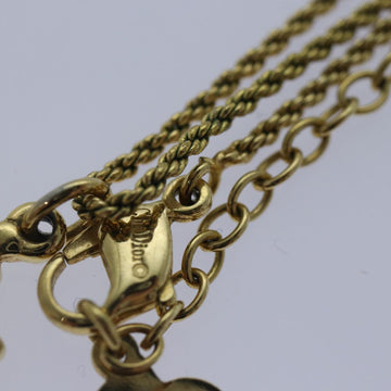 CHRISTIAN Top quality Dior Necklace metal Gold Auth kk309