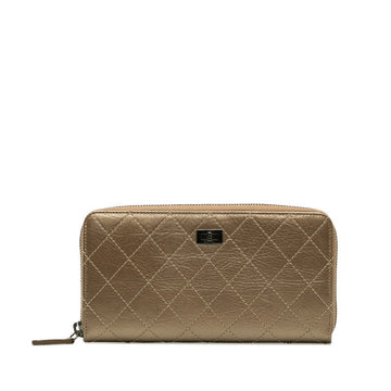 Top Quality Chanel Matelasse 2.55 Bronze Leather Long Wallet