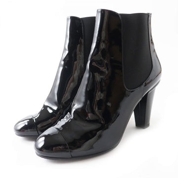 Top Quality Chanel COCO Mark Patent Leather Short Boots