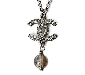 Top Quality Chanel Necklace/Pendant with Rhinestones and Rose/Silver