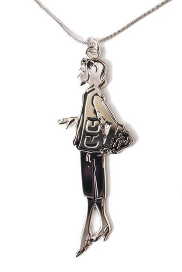 Top Quality Chanel Long Necklace Mademoiselle Motif Silver