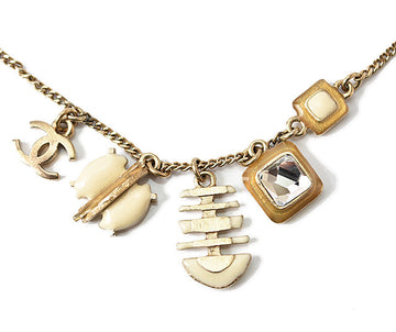 Top Quality Chanel Necklace Pendant Chain Marine Motif CC Gold