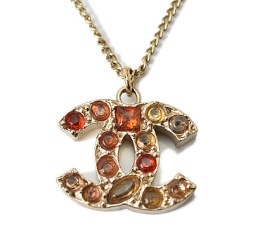 Top Quality Chanel Necklace/Pendant Coco Mark Rhinestone   Gold
