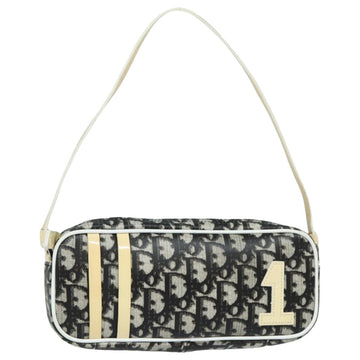 CHRISTIAN Top quality Dior Trotter Canvas Accessory Pouch Black Auth mr353
