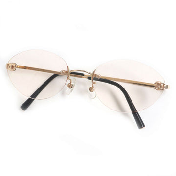 Top Quality Chanel 18K COCO Mark Sunglasses Pink Gold Black