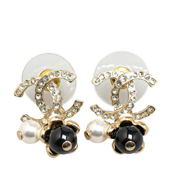 Top Quality Chanel Coco Mark Rhinestone Flower Earrings