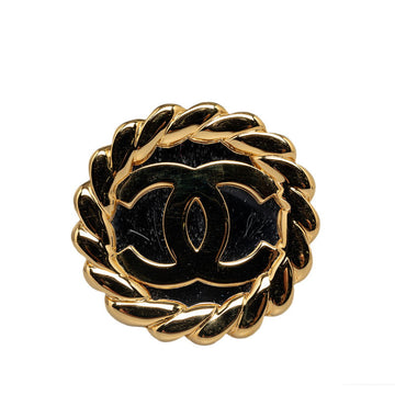 Top Quality Chanel Coco Mark Mirror Brooch Gold