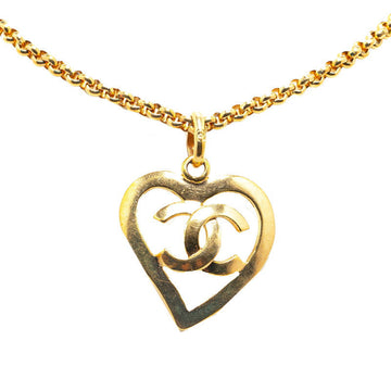 Top Quality Chanel   Heart Motif Necklace Gold