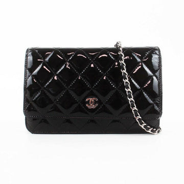 Top Quality Chanel Wallet On Chain (WOC) Black Quilted Leather Small Crossbody Bag 2015
