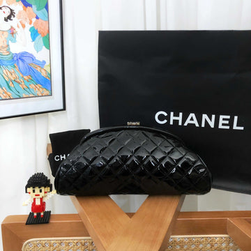 Top Quality Chanel Quilted Black Clutch Bag  2011