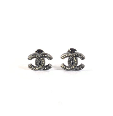 Silver Top Quality Chanel Earrings A6957 with Crystals