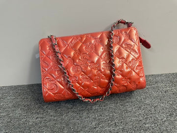 Top Quality Chanel Embossed Red Crossbody Bag