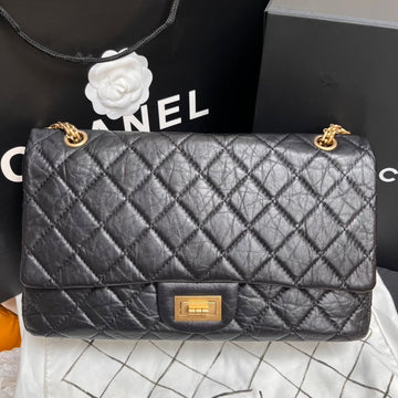 Top Quality Chanel 2.55 Maxi Black Quilted Leather Shoulder Bag