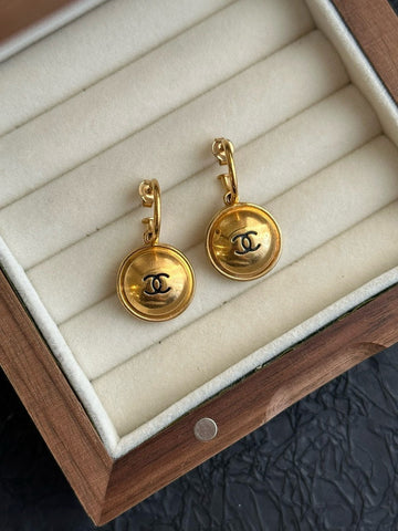 Top Quality Chanel Gold Statement Earrings  #6E