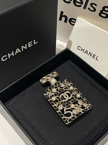 Top Quality Chanel 21V No.5 Bottle Brooch Gold Brooches