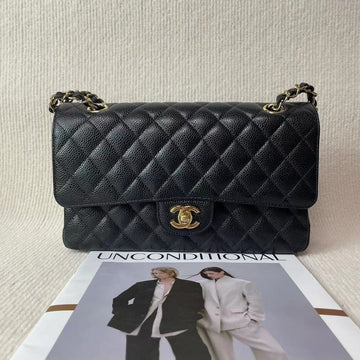 Top Quality Chanel CF Classic Flap Bag Caviar Black Shoulder Bag