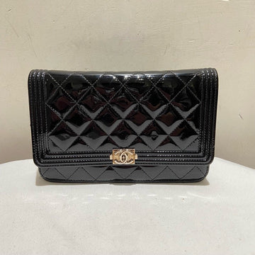 Top Quality Chanel Patent Leather Black WOC Crossbody Bag