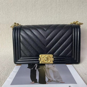 Top Quality Chanel Leboy CHIP Bag 5020603 Black Leather Shoulder Bag