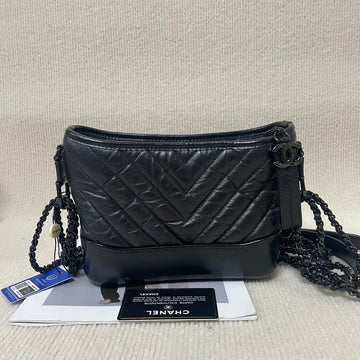 Top Quality Chanel Gabrielle Bag 5020217 Black Quilted Leather Crossbody