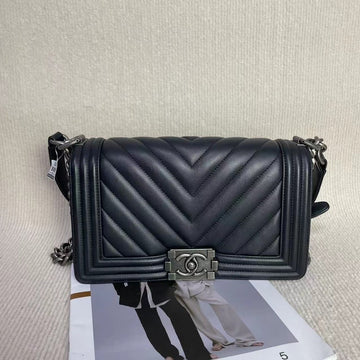 Top Quality Chanel Leboy Bag 5020208 Black Leather Shoulder Bag