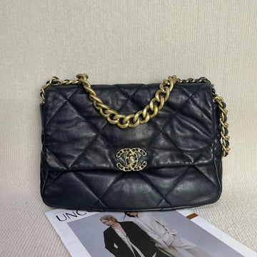Top Quality Chanel 19 CHIP Bag Black Shoulder Bag