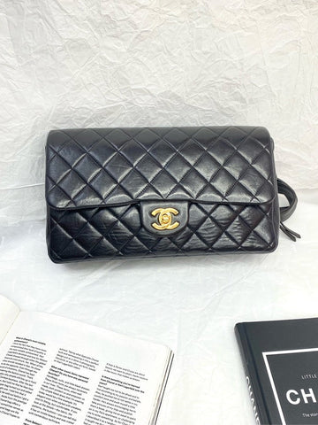 Top Quality Chanel   CF Black Leather Backpack Shoulder Bag