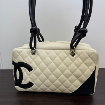 Top Quality Chanel Cambon Calfskin Shoulder Bag Ivory Shoulder Bag LB109220