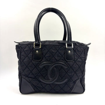Top Quality Chanel Nylon Leather Black Quilted Tote Bag LB109234