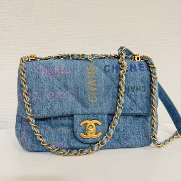 Top Quality Chanel Denim Single Flap Chain Bag - Blue Shoulder Bag FM0060