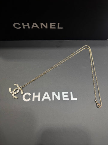 Top Quality Chanel CC Necklace 12P Gold Pendant