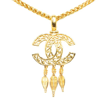 Top Quality Chanel   Coco Mark Swing Necklace Gold Plated