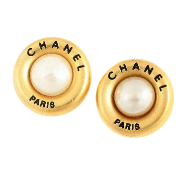 Top Quality Chanel   Coco Mark Earrings with Mabe Fake Pearl 93A