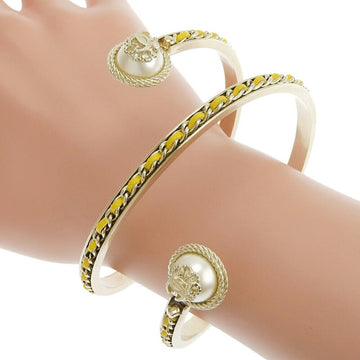 Top Quality Chanel Coco Mark Bangle with Logo and Faux Pearl S Size