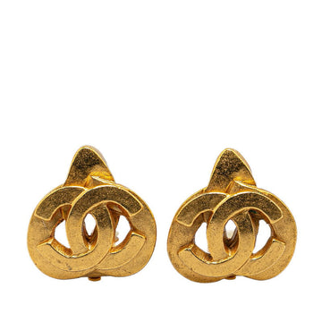 Top Quality Chanel   Coco Mark Heart Motif Earrings Gold Plated