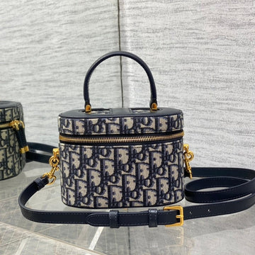 CD SIGNATURE VANITY 16CM BLUE OBLIQUE EMBROIDERY By Luxe Carry