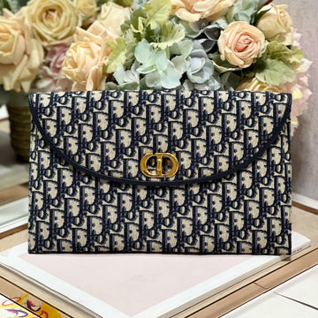 30 MONTAIGNE 30CM BLUE OBLIQUE EMBROIDERY By Luxe Carry