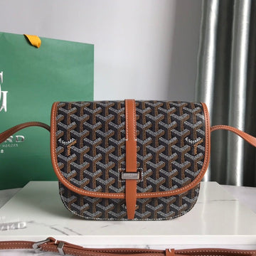 BELVEDERE PM BAG 21CM BLACK AND TAN CANVAS by Luxe Carry