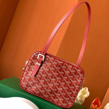 GOYA SECOND-HAND TOAST BAG 21CM RED CANVAS Luxe Carry Bags